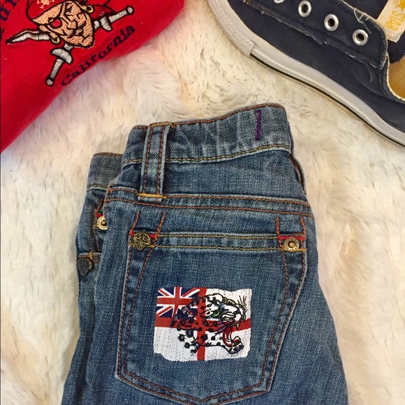 Unisex size 7 Ed Hardy Kids jeans 👖! EUC - Picture 4 of 8